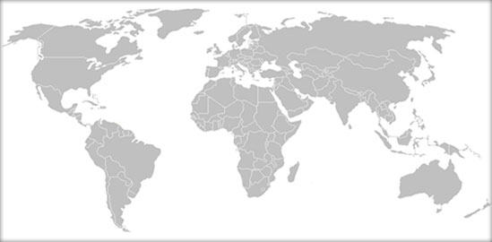 Hotely - mapa sveta